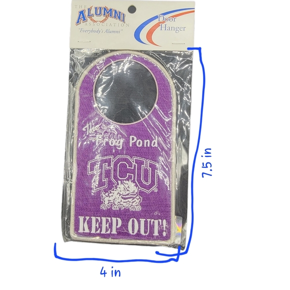 TCU Hanger Keep Out Room Dorm College Sewn Alumni - Picture 6 of 6